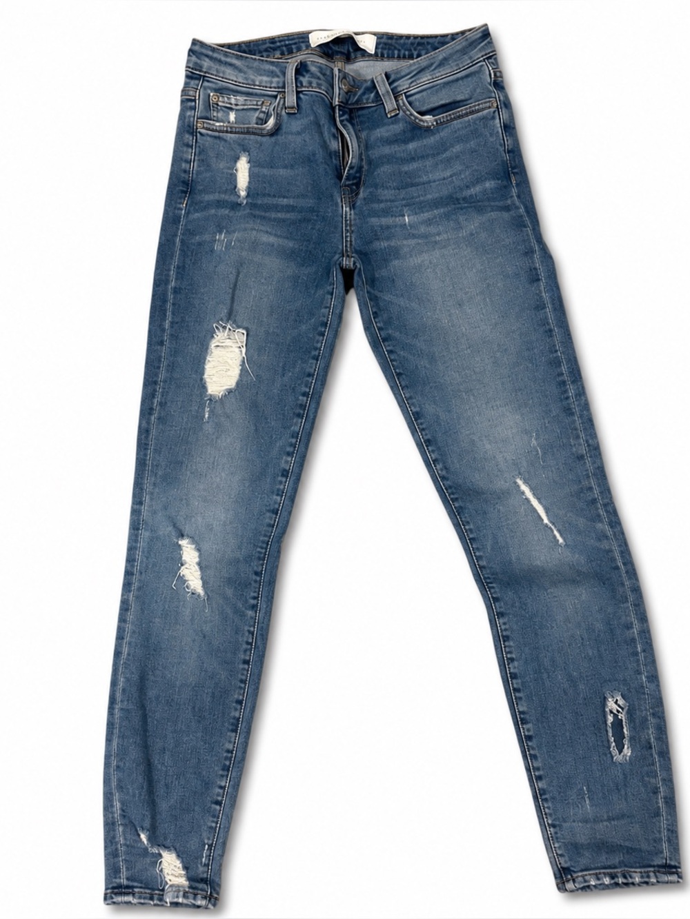 IRO Blue Distressed Skinny Jeans
